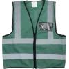 Hi-Viz Reflective Safety Vest c/w Zip & ID Pouch - Emerald