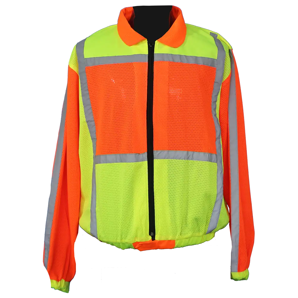 Pinnacle Lime & Orange Reflective Jacket With Sleeve