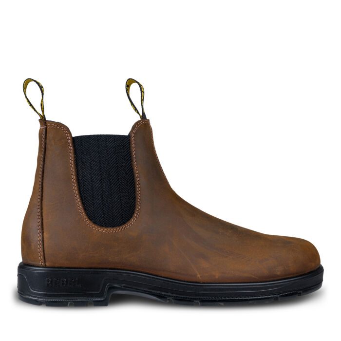 Rebel Urban Retro Classic Chelsea Boot Rustic Brown