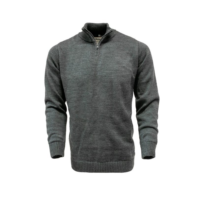 1/4 Zip Plain Knitted Jersey