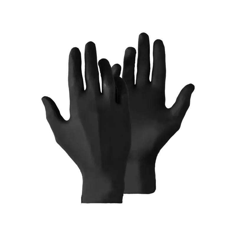 REBEL Tru Touch Black Nitrile Disposable Examination Gloves