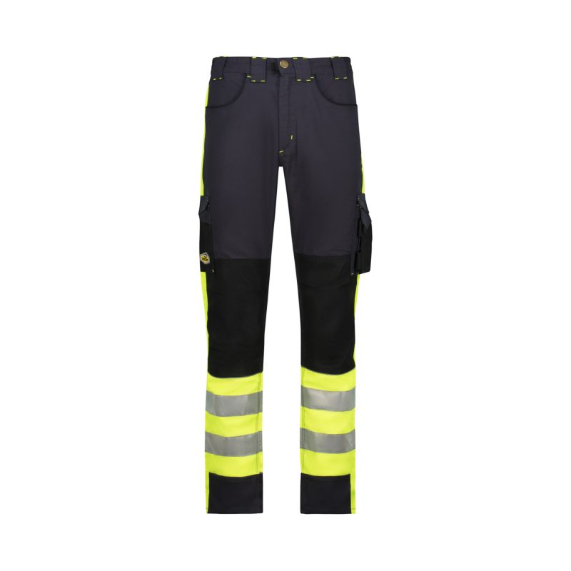 REBEL Men’s Tech Gear Trousers NightGlo Lime And Gun Metal